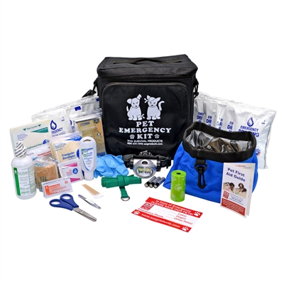 Pet Emergency Kit has all the supplies you'll need for your pet in the case of an emergency.