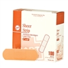 Sheer Plastic Adhesive Bandage 1 in x 3in 100 Pack