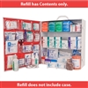 Components of Class B First Aid Kit Refill showing bandages and splints