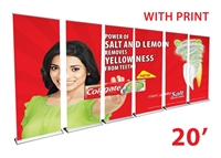 20ft Wall  - HD 36" Retractable Banner Stands