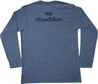 Long sleeve crew neck T Shirt with I'll Have My Life Rare,  Please on front #Dare2bRare on back