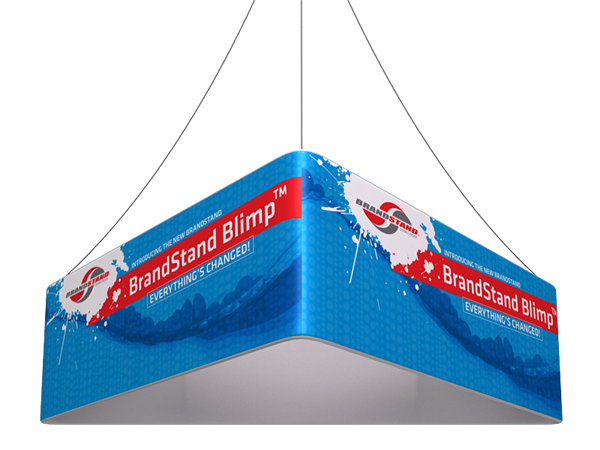 8ft x 36in Blimp Trio Hanging Tension Fabric Banner (Single-Sided Kit)