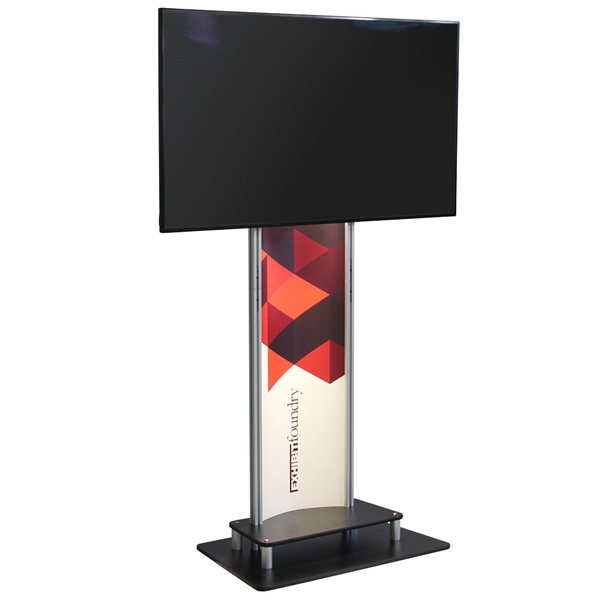 The portable, stylish, and eye-catching XL Monitor Stand is perfect for engaging in conversation and attract attendees at any trade shows.