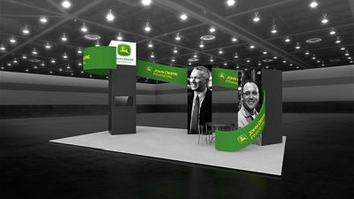 Custom trade show exhibit structures, like design # 101106V5 stand out on the convention floor. Draw eyes to your trade show booth with exciting custom exhibits & displays. We can customize any trade show exhibit or display to your specifications.