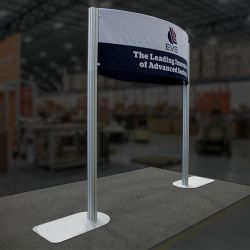 Custom trade show exhibit structures, like design # 0746772 stand out on the convention floor. Draw eyes to your trade show booth with exciting custom exhibits & displays. We can customize any trade show exhibit or display to your specifications.