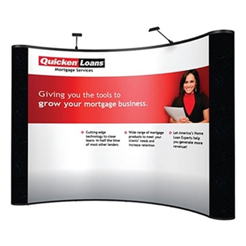 10ft Curved Pop Up Display - Mural w/ Fabric End Panels