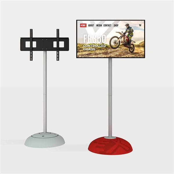 WaveLine MonitorStand with VESA Universal Monitor Mount. For Trade Shows, Events Presentations and Showrooms. Add video and attract more attention with the WaveLineÂ® MonitorStand. Our portable monitor holder can hold up to 55â€ TV or 44 lbs.