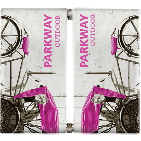 Parkway Double-Span Street Banner Pole Set Hardware Only will provide you both stability and striking looks. Street Pole Banners, avenue banners, or main street banners; call them what you like we have them.