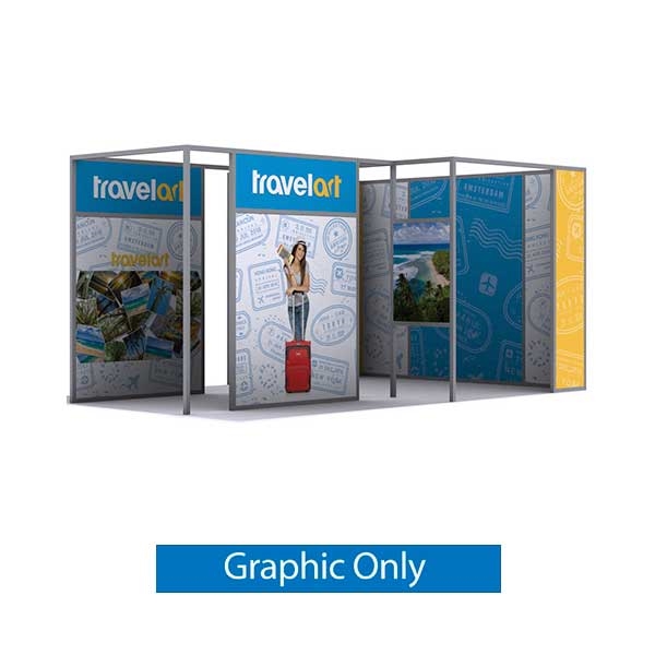 30ft x 20ft Cabo Tradeshow Booth D (Graphic Only) | Tension Fabric