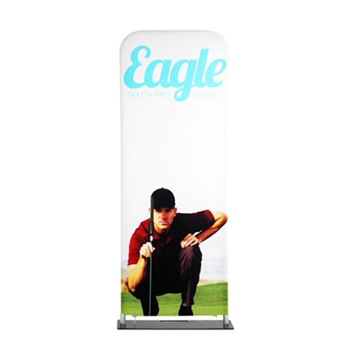24in x 66in EZ Extend Tension Fabric Banner Stand | Double-Sided Pillowcase Graphic & Tube Frame