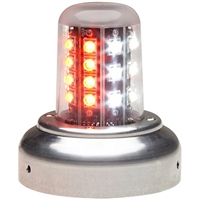 Whelen 01-0790520-05 Model 9052005 Red/White LED 28V Beacon (3.75"Adapt, FlyingLeads)