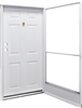 38" x 80" RH Kinro Series 7660 Housetype Combo Front Door 6 Panel W/Knocker & Viewer