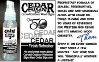 CEDAR SIGN TREATMENT & FINISH REFRESHER