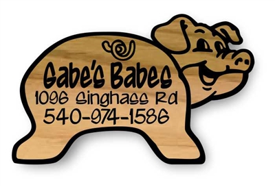 CARVED RUSTIC WOOD | PIG WELCOME SIGNS