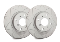 FRONT PAIR - Slotted Rotors With Gray ZRC -Front Pair - V01-3158
