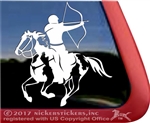 Mounted Archery Horse Trailer Window Decal