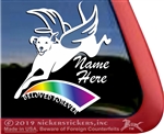 Custom Angel Memorial Hound Type Dog Window Decal Sticker