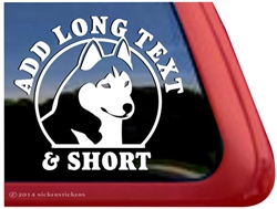 Custom Siberian Husky Dog iPad Car Truck Window Decal Sticker