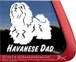 Havanese Dad Vinyl Adhesive Window Dog Decal Sticker