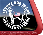 Service Dog Siberian Husky Vinyl Decal Sticker
