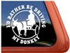 Donkey Driving Window Decal