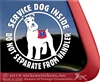 Schnauzer  Service Dog Car Truck Window Decal Sticker