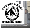 Horses on Board Horse Trailer Car Truck RV Window Decal Sticker