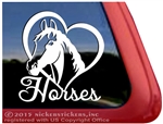 Love Horses Horse Trailer Car Truck RV Window Decal Sticker
