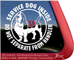Basset Hound Service Dog Car Truck Window Decal Sticker