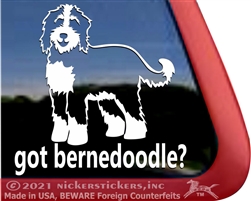 Bernedoodle Dog Window Decal