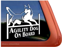 Siberian Husky Agility Dog Window Decal