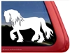 Feathered Horse Trailer  Window Decal