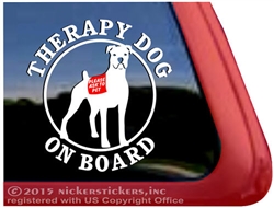 Boxer Therapy Dog Car Truck RV Window Decal Sticker