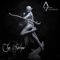JM0016 The Archer, this is in collaboration with Dylan Kowalski, this kit is comprised of 11 pieces, the kit measures 83mm tall from toe to top of the head, 95mm tall from the bottom of the base to the top of her head