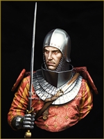 YH1853 - MEDIEVAL KNIGHT 14th Century, 1/9 scale bust