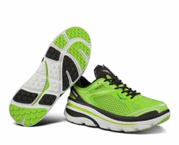Mens Hoka BONDI 3 Road Running Shoes - Green Glow / Black / White