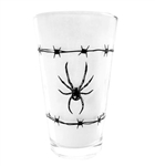 SOURPUSS Barbed Wire Spider Pint/Drinking Glass