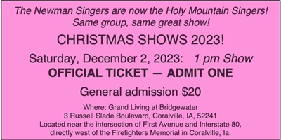 Newman Singers Christmas Show 2019