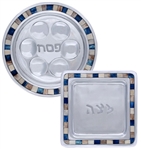 Aluminum Seder Plate & Matzah Plate