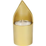 Anodized Aluminum Memorial Candle Holder - Gold