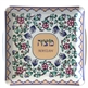 Ceramic Floral Matzah Plate