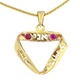 Infinity Mobius Love Pendant With Rubies