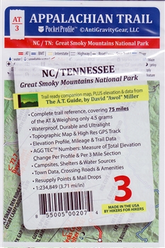 AT- 03 Appalachian Trail Pocket Profile NC/TN Great Smoky Mt. Nat. Park