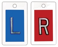 Plastic Lead Marker, R & L with 5/8" high letters, without initials
