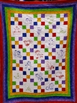 Nursery Rhymes - Rainbow nine-patch - Baby Quilt Kit