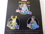 Disney Trading Pins 155730     America Chavez, Loki and Valkyrie - Strong Love Bold - Rainbow - Marvel - Set