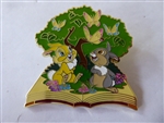 Disney Trading Pins 158290  Thumper & Miss Bunny - Bambi - Sitting on a book in front of a tree