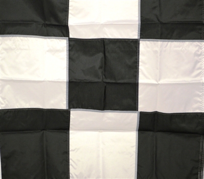 3' x 3' Printed Checker Black / White