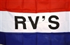 3'x5' RV'S Flag (Sewn Stripes) - SolarMax Nylon Message Flag.
Commercial grade for business.