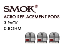 SMOK Acro 0.8ohm Mesh Replacement Pods 3 Pack